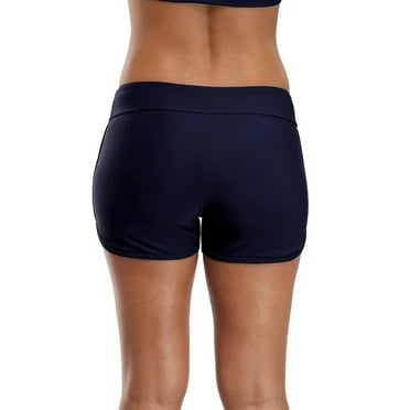 Dnzceghtig Swimsuit Bottoms for Women Tummy Control Swim Shorts Solid Boardshorts
