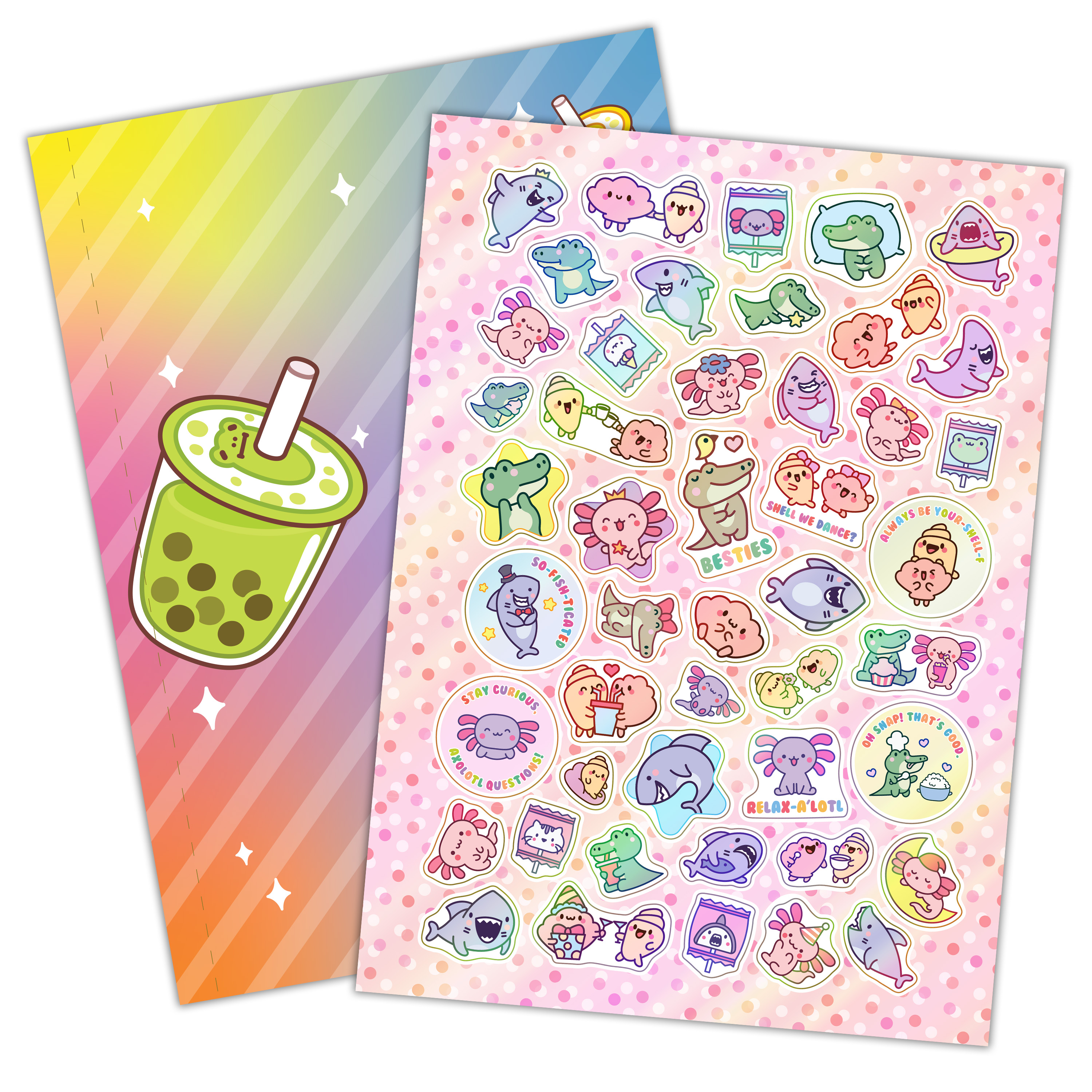 Kawaii Sticker and Stencil 20-page Picture Activity Book, by Bendon, Paperback