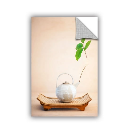 ''Zen New Leaf' Removable Wall Art Mural, 12x18