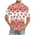 thumbnail image 1 of Fengqque T-shirt de Sport à Manches Sept pour Hommes, Col Rond, Orange G(L), 1 of 4
