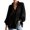 Black, variant on Women's Ruffle V Neck Puff Long Sleeve Loose Blouse, Flowy Relaxed Fit Top with Elegant Ruffle Detail, for Spring Summer Daily Wear, Vacation or Beach Resort Outfits Wine S