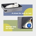 thumbnail image 3 of OMZER Travel Cat Litter Box with Lid and Handle Standard Portable Collapsible Litter Carrier for Cat 45x35x12.5cm, 3 of 8
