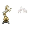 thumbnail image 1 of Conjunto De Figuras Artísticas Modernas De Resina De Caballo Y Elefante, Esculturas De Animales Coleccionables únicas Para Sala De Estar, Oficina, Estante, Decoración De Mesa., 1 of 8