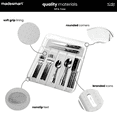 thumbnail image 4 of madesmart Premium Large Silverware Tray, 6 Compartment Flatware Organizer for Forks, Knives & Spoons, Non Slip, Soft Grip Lining, Durable Kitchen Drawer Organizer, Clear, 4 of 8