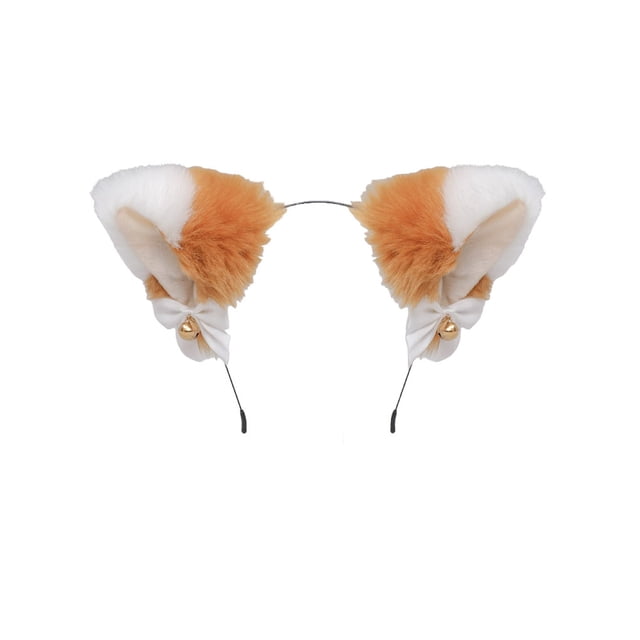 Minnieouse Banda para la cabeza de niña con lazo, cascabeles pequeños, diseño de orejas de animales encantadores, suministro a juego, herramienta de Accesorio para el cabello Tipo13 Minnieouse AP010458-13B