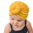 thumbnail image 2 of GigrtiJin 0-3 Years Newborn Infant Turban Hats Solid Color Twist Knot Beanies Breathable Headwrap, 2 of 7