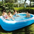thumbnail image 1 of Swimming Pool Thickened Family Lounge Pool for Kids Adults Oversized Kiddie Pool Outdoor Blow Up Pool 5 Sizes, 1 of 6