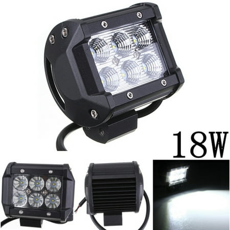 4 Inch 18W led 6 LED Work Light Bar Flood Offroad Fog Lamp 4WD SUV Pickup ATV 12V