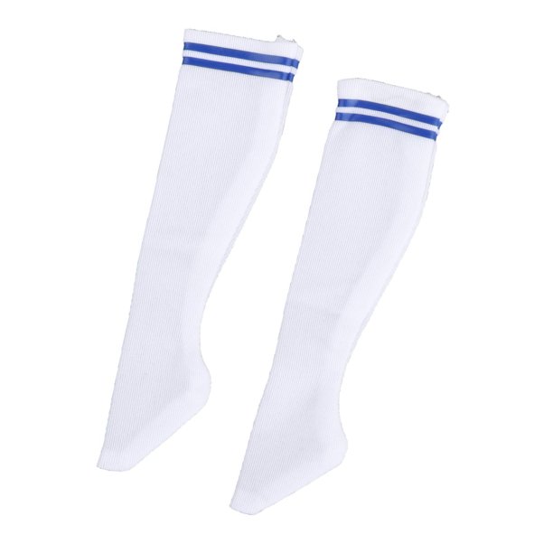 Calcetines deportivos a escala 1/6, calcetines casuales elegantes para cosplay, calcetines casuales para vestir, para 12 Camiseta azul a rayas
