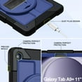 thumbnail image 6 of SUPNICE 360 Rotating Case for Samsung Galaxy A11 Plus 11.0" 2025 / A9+ Plus 11.0" 2023, Shockproof Galaxy Tab A9 Plus Case with Stand and Hand/Shoulder Strap, Black and Navy Blue, 6 of 9