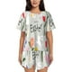 thumbnail image 1 of Fotbe Happy Easter Conjunto de Pijama Estampado para Mujer, 2 Piezas, Ropa de Dormir con Camiseta de Manga Corta y Shorts Suaves-Large, 1 of 6