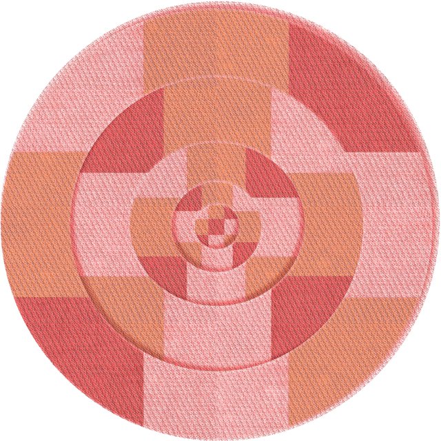 Ahgly Company Tapis d'Intérieur Rond Lavable en Machine Rose Pastel Transitionnel, 6 Pieds Rond