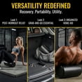 thumbnail image 4 of 12 inch Black Compact Foam Roller - High Density Muscle Massage Roller, Lightweight Deep Tissue Tool for Travel, Home Use, Trigger Point Relief, Yoga & Post-Workout Recovery, 4 of 7