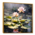 thumbnail image 2 of Designart "Wisdom In The Watercolor Lotus Pond" Lotus Floater Framed Wall Art Prints, 2 of 5