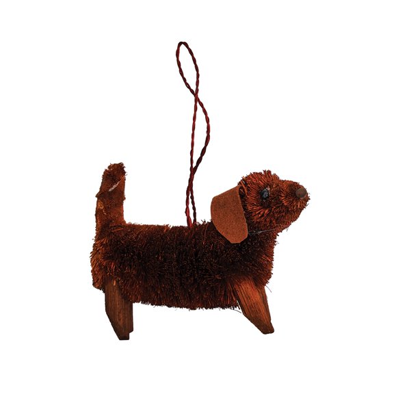 Dachshund Abaca Buri Holiday Christmas Xmas Ornament