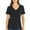 Black, variant on Eddie Bauer Women's Short Sleeve V-Neck Soft T-Shirt Tee w/ Side Slits (Heather Steel, S)