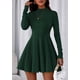 thumbnail image 5 of Vestido PRETTYGARDEN Verde Oscuro Manga Larga Línea A XL, 5 of 8