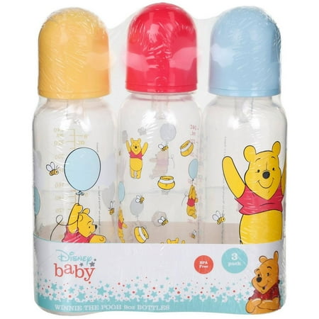 BABY BOTTLE SET 3 - UNISEX - DISNEY WINNIE THE POOH 3 BOYS GIRLS - 9 oz BPA FREE