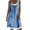 White, variant on Floral Dress for Women Summer Sleeveless Round Neck Casual Fake 2 Pc Dress Polyester