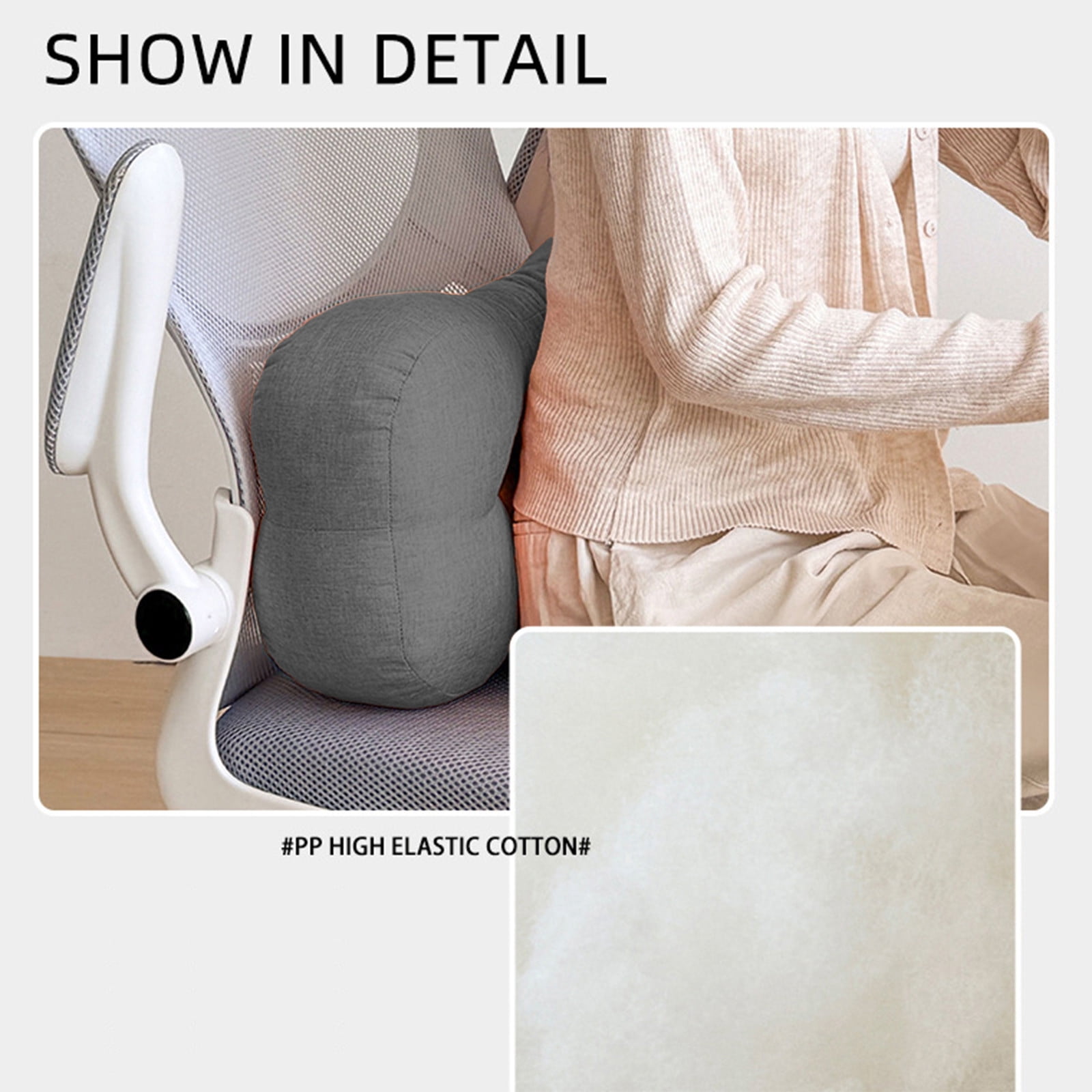 LHNFT Ergonomic Butterfly-Shaped Neck Pillow, Contoured Cervical Support Pillow for Neck Pain Relief, Soft Linen-Feel Pillow for All Sleeping Positions