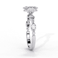 thumbnail image 4 of 1.20CT Oval Shape Lab Grown Diamond 4 Prongs Engagement Ring, Side Marquise And Round Cut Wedding Ring, 14k White Gold Promise Ring For Her, 4 of 4