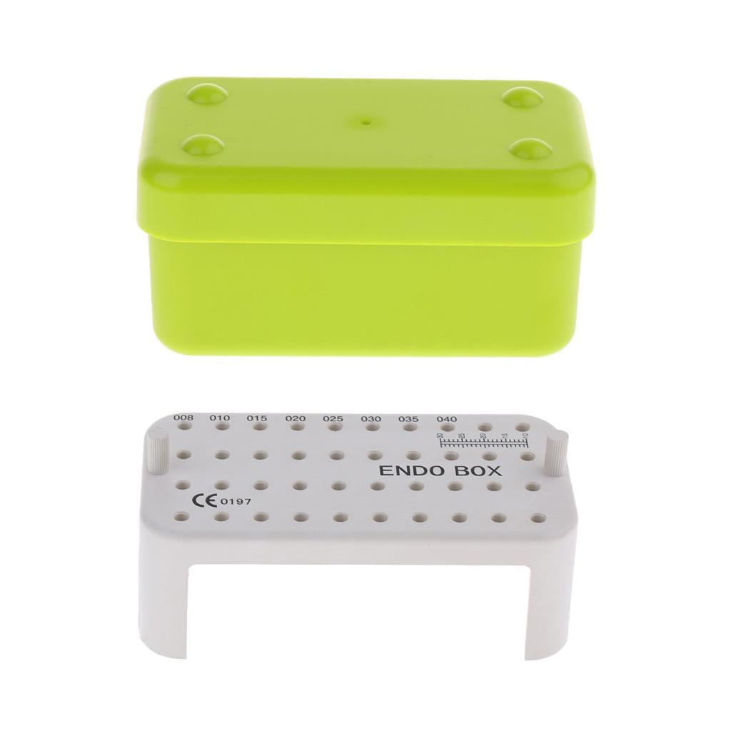 2 x Dental Endo Box Autoklaveninstrument Sterilisation Caddy File Storage Green 