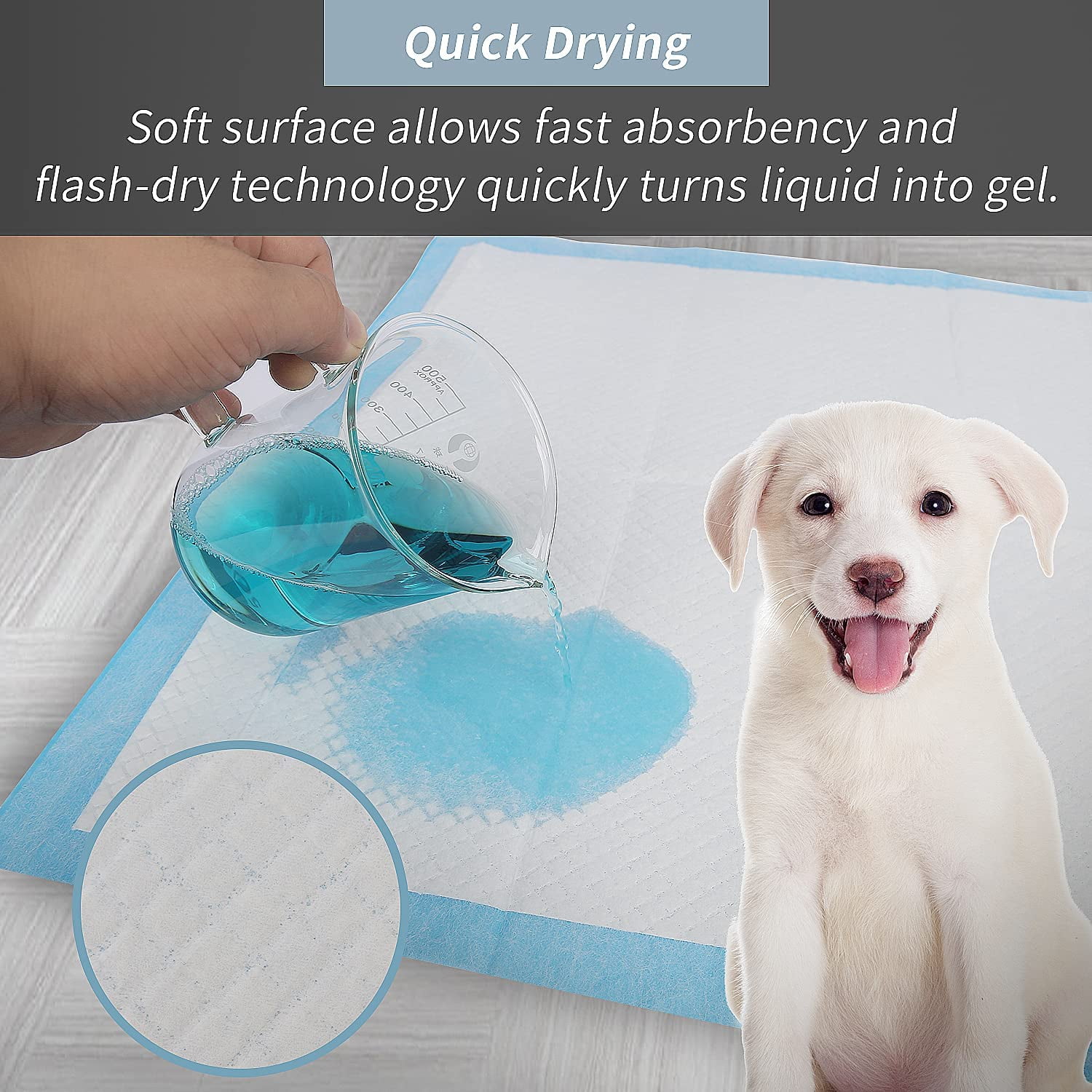 Sanmadrola Puppy Pee Pads 200 Count | Dog Pee Training Pads Super Absorbent & Leak-Proof | Disposable Pet Piddle and Potty Pads for Puppies | Dogs | Doggie| Cats | Rabbits 13''x 18''