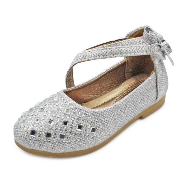 LAVRA Filles Ballerines Glitter Mary Jane Slip sur les Chaussures Habillées
