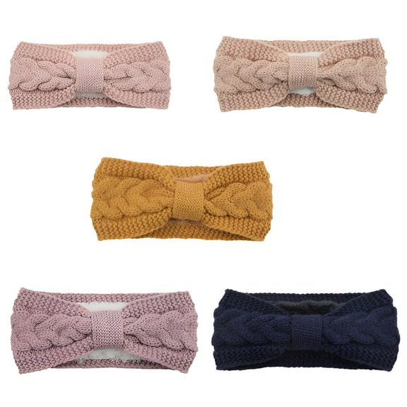 TELOLY 5Pcs Headbands for Women,Yarn Girls Headbands,Stretchy Headbands for Women,Mixing1