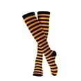 thumbnail image 2 of Dress-Up-America Black & Orange Striped Socks for Kids - Black & Orange Striped Socks for Girls & Boys - Stylish and Comfortable, 2 of 6