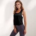 thumbnail image 2 of Women's Sleeveless Scoop Neck Cropped Tank Top for Workout and Casual Layering - Small, Black, 2 of 6
