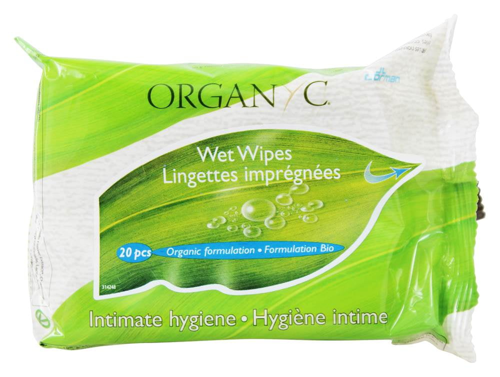 Organyc Organic Cotton Intimate Hygiene Wet Wipes 20 Piece(s