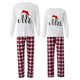 thumbnail image 1 of Pijama navideño a juego para pareja, conjunto de pijamas blancos, sombrero de Navidad, Mr & Mrs. Loungwear, 1 of 4