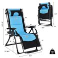 thumbnail image 3 of Costway 2PCS Outdoor Folding Padded Zero Gravity Oversized Recliner, 3 of 10