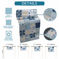 thumbnail image 6 of Blue Floral Table Runner 72 Inches, Spring Flowers Plants Patchwork Grid Bohemia Bed Runner Dresser Scarves Tabletop for Indoor Outdoor Parties/Ceremony/Banquet, 18" x 72", 6 of 8