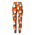 thumbnail image 5 of CAUYDY Women's Brushed Christmas Halloween Ankle Length Seasonal Printed Leggings(Orange,XXL), 5 of 7