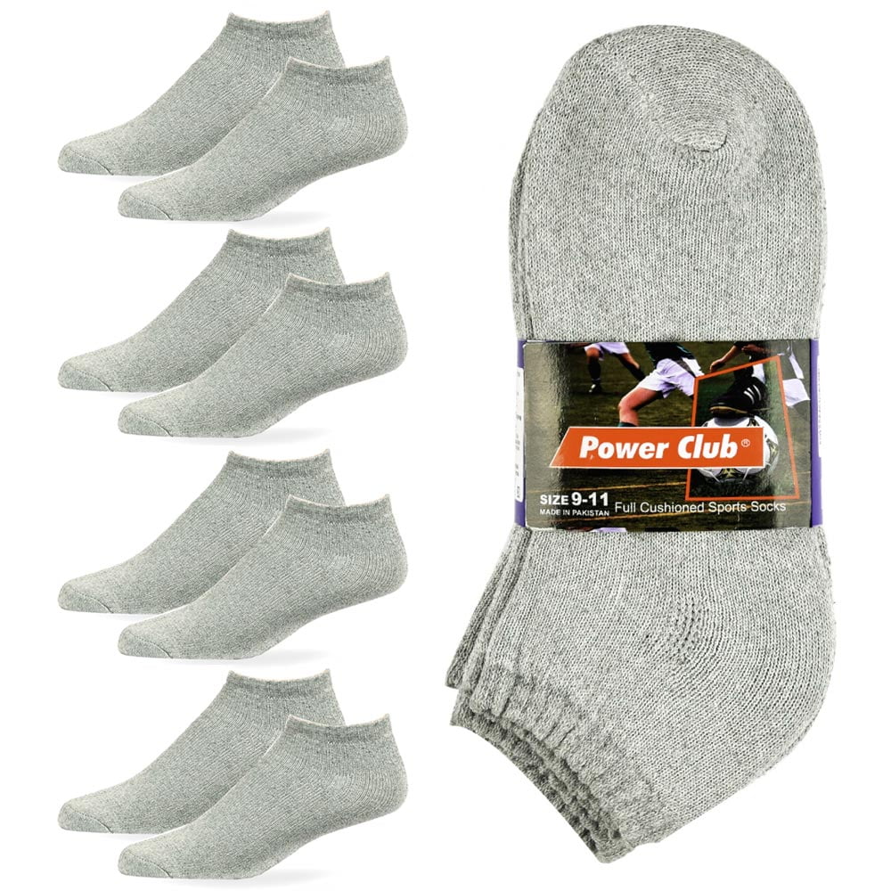 AllTopBargains 4 Pair No Show Sport Socks Men Cushioned Crew Athletic