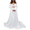 thumbnail image 1 of Txlixc Vestido de mujer embarazada de cuello V de color sólido Txlixc moda, 1 of 7