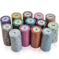 thumbnail image 3 of 100 Pcs de Jetons Rayés Professionnels pour Jeu Texas Hold'em, 3 of 8