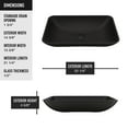 thumbnail image 7 of VIGO Hadyn Modern Black Matte Shell Glass 22 in. L x 14 in. W x 4 in. H Rectangular Vessel Bathroom Sink, 7 of 7
