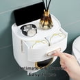 thumbnail image 4 of AJKSFHIU Back To School Supplies Sale,Toilet Roll Holder,Covered Toilet Paper Holder,Wall Mount Toilet Roll Holder,Toilet Tissue Box Toilet Paper Box Waterproof Tissue Box,Toilet Paper Holder, 4 of 8