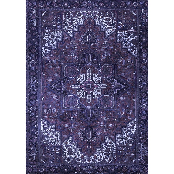 Ahgly Company Indoor Rectangle Persian Blue Traditional Area Rugs, 2' x 5'