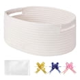 thumbnail image 2 of Easter Basket,Small Woven Basket With Gift Bags And Ribbons, Empty Gift Baskets, Shelf Storage, Small Cat Dog Pet Toy Boxes, 13”X 9”X 5.5”,BA, 2 of 9
