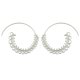 thumbnail image 3 of Pendientes de aro espiral Yinane Círculos Bohemios Vintage Plata, 3 of 3