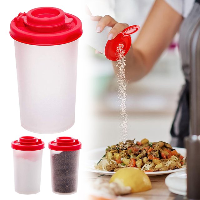 Oleegame 1PC Produce Storage Camping Picnic Outdoor Kitchen Lunch Box Travel Set Red Lid Plastic Airtight Divider Red