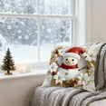 thumbnail image 7 of YIKA Christmas Tree Snowflake Reindeer Pillowcase Christmas Pillow Cover Holiday Decoration Sofa Decoration Linen Pillow Home Sofa Holiday Decoration Pillow Cover 45x45cm C, 7 of 7