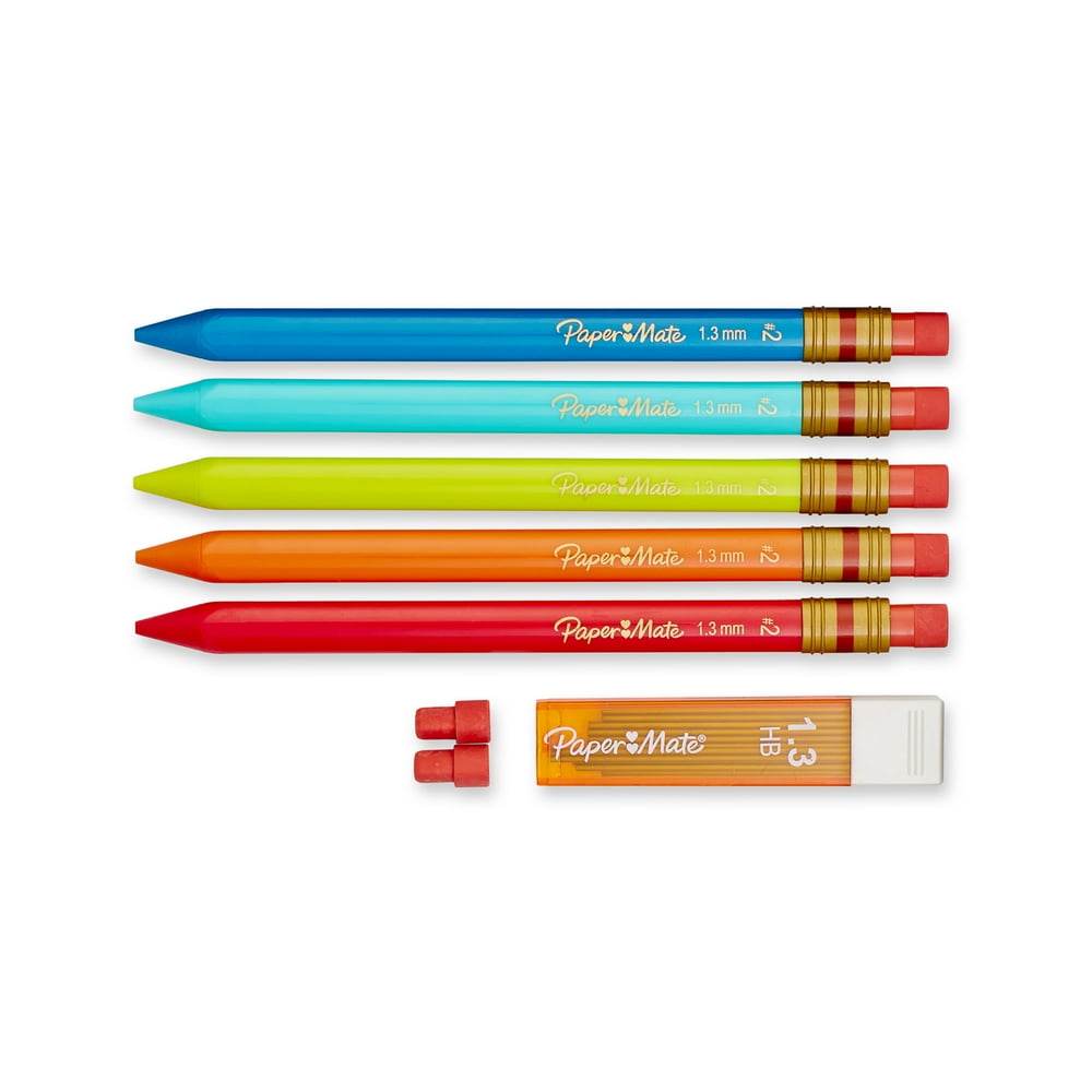 Paper Mate Triangular "Easy To Hold" Mechanical Pencils Kit, 2 HB