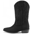 thumbnail image 6 of Pennysue Women's Western Cowboy Boots Black Mid-Calf Pointed Toe Booties For Girl 6.5M, 6 of 7