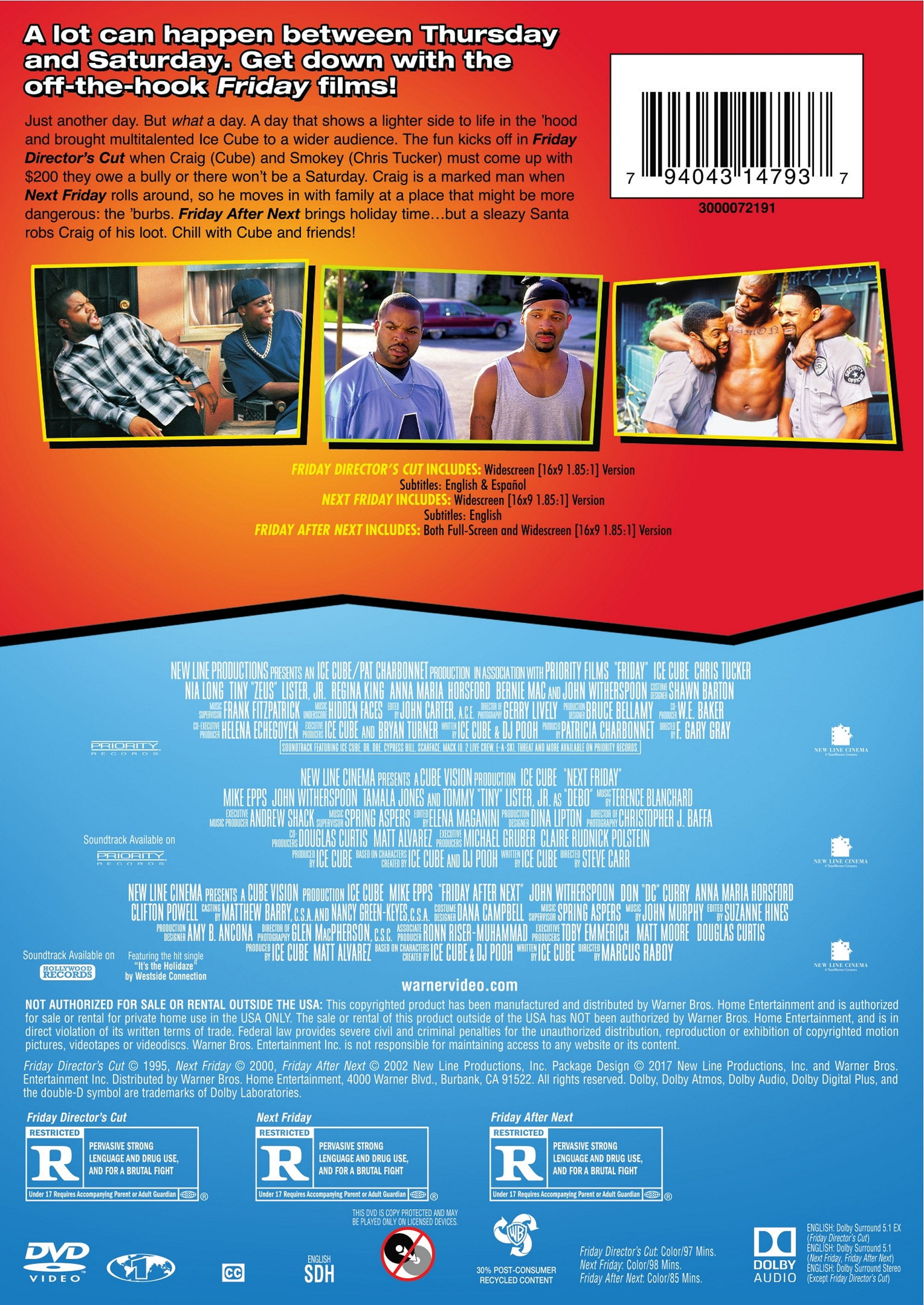 New Line Home Video - Friday 1-3 Collection: Director's Cut, Next Friday & Friday After Next Comedy DVDs - Walmart.com New Line Home Video - Friday 1-3 Collection: Director's Cut, Next Friday & Friday After Next Comedy DVDs - Walmart.com