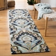 thumbnail image 3 of SAFAVIEH Wyndham Eglantine Damask Wool Area Rug, Blue/Multi, 8' x 10', 3 of 10